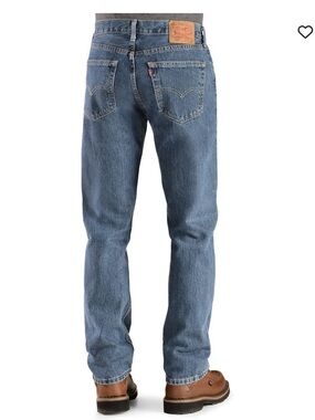 Levi's Men's 505 Regular Fit Straight Leg Jeans in Denim Blue